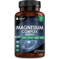 Magnesium Complex 4 in 1 2000mg Magnesium Capsules Citrate, Bisglycinate, Malate, Oxide