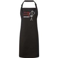 I'd Rather Be Watching The Cricket Black Apron