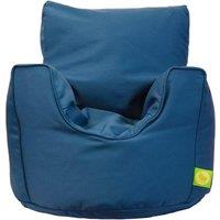 Cotton Twill French Blue Bean Bag Arm Chair Toddler Size
