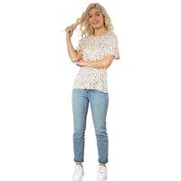 Scattered Spot Print Flared Top