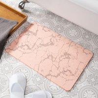 Stone Pattern Pink Stone Non Slip Bath Mat