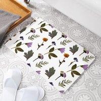 Pressed Flower Pattern Stone Non Slip Bath Mat