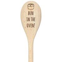 Bun In The Oven Spoon Pregnancy Baby Shower Funny Wooden Spoon