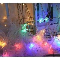 9.5 Metres 50 Lamps Colourful Stars Solar Camping Light String