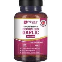 Premium Odourless Garlic Capsules - High Strength 45,000mg - 200 Softgels - Deodourised Premium Garlic Oil Extract from Allium Sativum - Made in UK by