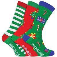 Christmas Socks in Xmas Tree Themed Gift Box Novelty Socks