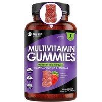 Multivitamin Gummies, 60 High Strength Gummies for Men & Women - Vegetarian +14 Essential Vitamins & Minerals