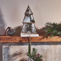 Glass Christmas Tree Marble Stocking Holder H30Cm W14Cm D10Cm