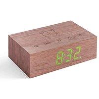 Flip Click Clock with LED Display & Alarm Walnut