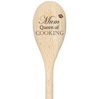 Mum Queen Of Cooking Spoon Funny Wooden Spoon