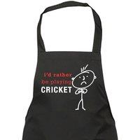 I'd Rather Be Playing Cricket Apron