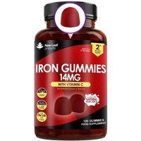 New Leaf Iron Gummies 14mg - 120 Iron Supplements Enriched Vitamin C