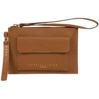 'Arreton' Vegetable-Tanned Leather Clutch Bag