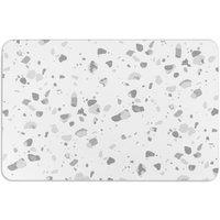 Grey Terrazzo White Stone Non Slip Bath Mat