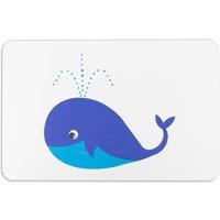 Whale White Stone Non Slip Bath Mat