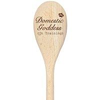 Domestic Goddess (In Training) Spoon Funny Wooden Spoon