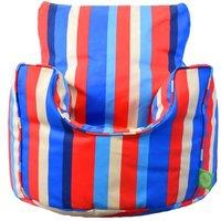 Cotton Multi Coloured Stripe Bean Bag Arm Chair Toddler Size