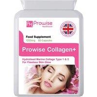 Marine Collagen Type 1 and Type 2 1200mg - 60 Capsules - UK Manufactured - GMP Standards by Prowise