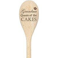 Grandma Queen Of The Cakes Spoon Funny Wooden Spoon