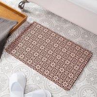 Tile Pink Stone Non Slip Bath Mat