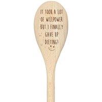 Diet Spoon It Took A Lot Of Willpower But Gave Up Funny Wooden Spoon