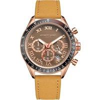 Hand Assembled Tachymeter Turbo Gold Brown Watch