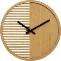 Contemporary Small Wooden Wall Clock, Large Wood Dial Clock In Kitchen, Easily Maintained Large Wall