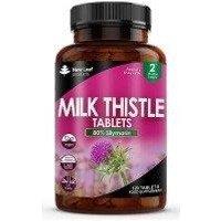 Milk Thistle Tablets - 80% Silymarin High Strength - 120 Tablets - Milk Thistle Supplements