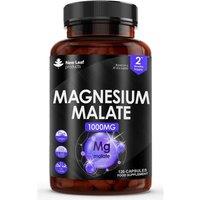 Magnesium Malate Capsules (120) High Strength 1000mg Bones & Sleep Support Vegan