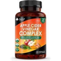 Apple Cider Vinegar Capsules - 180 High Strength Apple Cider Vinegar with Mother Capsules + Probiotics, Tumeric & Ginger