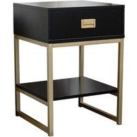 Melody Maison One Drawer Bedside Table - Elle Black Range
