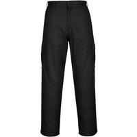 Portwest Men's Combat Work Trousers in Black | Size: 34R