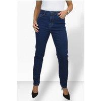Paulo Due Women's Classic Straight Leg Denim Jeans in Dark Indigo | Size: 18