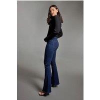 Long Tall Sally Women's Tall Denim Flare Jeans in Indigo | Size: 14L