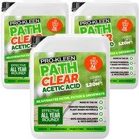 ProKleen Path Cleaner Acetic Acid Concentrated 30% Glyphosate Free 3 x 5L in Clear