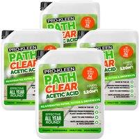 ProKleen Path Cleaner Acetic Acid Concentrated 30% Glyphosate Free 4 x 5L in Clear