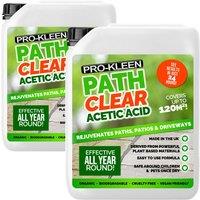 ProKleen Path Cleaner Acetic Acid Concentrated 30% Glyphosate Free 2 x 5L in Clear