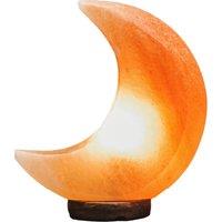 Orsina Crescent Moon Pink Natural Salt Lamp, Reduce Stress Moon Salt Lamp, Hassle-free Care Moon Salt Lamp in Orange