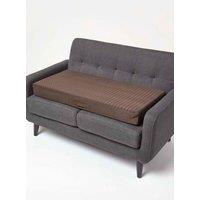 Homescapes Suede Orthopaedic Foam 2 Seater Booster Cushion in Chocolate