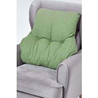 Homescapes Cotton Back Support Cushion in Dark Green