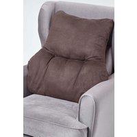 Homescapes Faux Suede Back Support Cushion in Chocolate