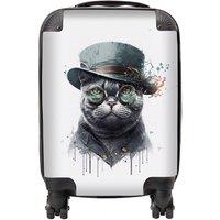 Warren Reed - Designer British Shorthair Cat Splashart Suitcase | Size: Mini Cabin