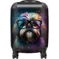 Warren Reed - Designer Lharsa Apso Dog Face Splashart Suitcase | Size: Mini Cabin