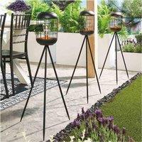 Luxform Solar Lighthouse Tripod Light 15 Lumens in Black