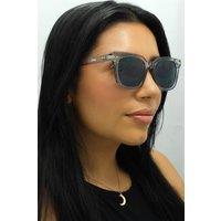 Atum Men's Square Shiny Transparent Grey Smoke Grey Meraki