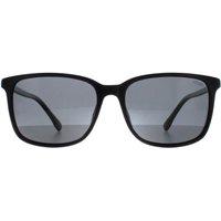 Atum Men's Rectangle Shiny Black Smoke Grey Quill