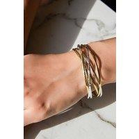 Otis Jaxon London Women's Russian Gold & Silver Stacking Bangle | Size: Small