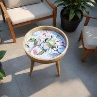 Hartsmede Handmade Side Table with Detachable Legs Spring Flower in Pink
