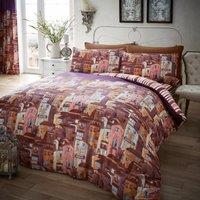 Printed Polycotton Rural Italy Duvet Cover With Pillowcases