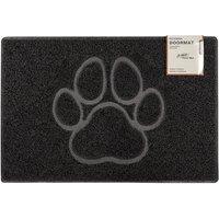 Oseasons Paw Embossed Doormat in Black | Size: 44 cm x 75 cm